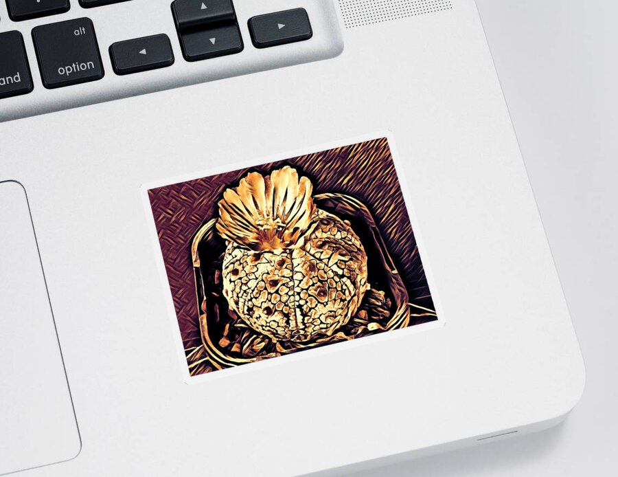 Cactus Sticker featuring the digital art SB Cactus Flower 0004D16 by Selena Boron