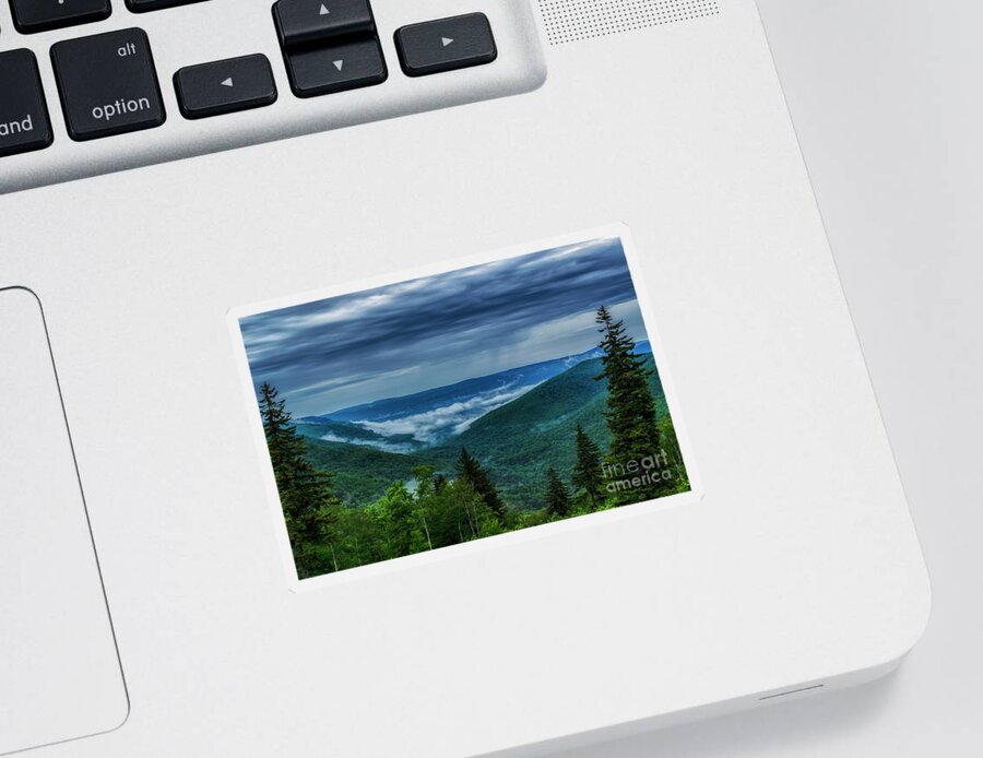 Spring Sticker featuring the photograph Scattered Showers in the Mountains by Thomas R Fletcher