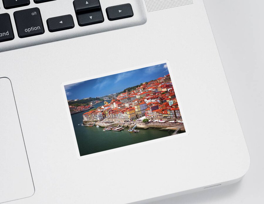 Porto Sticker featuring the photograph Scenes of Old Porto Portugal by Carol Japp