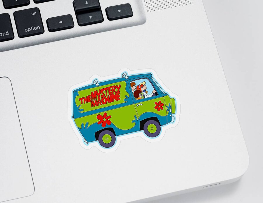 Scooby doo The Mystery Machine Sticker by Wilma Lewandowski - Pixels