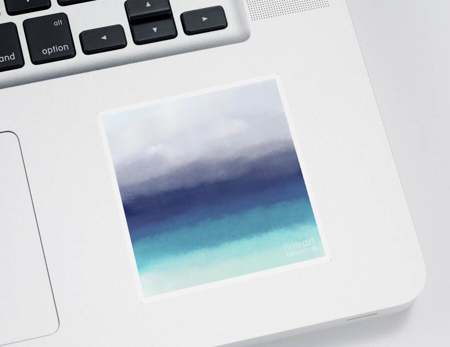 Ocean Sticker featuring the digital art Sea View 280 by Lucie Dumas