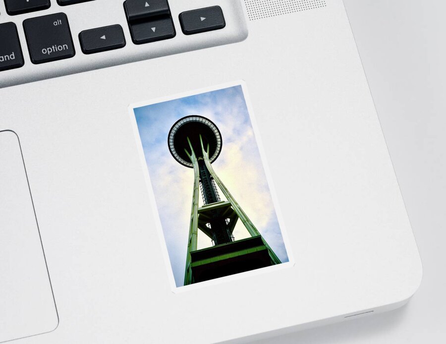  Sticker featuring the photograph Seattle Space Needle by Gordon James