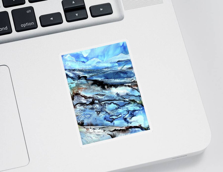  Sticker featuring the painting Seawall by Tommy McDonell