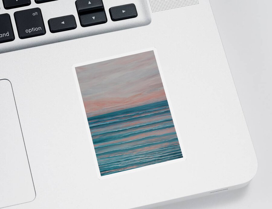 Ocean Sticker featuring the painting Serene by Linda Bailey