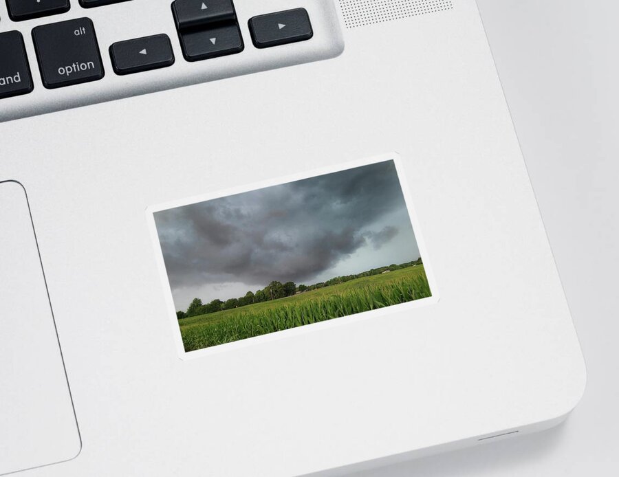 Weather Sticker featuring the photograph Severe Storm Near Coopertown, Tennessee by Ally White