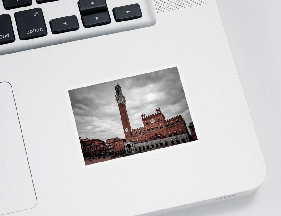 Italy Sticker featuring the photograph Shadows and Light over Siena by Benoit Bruchez
