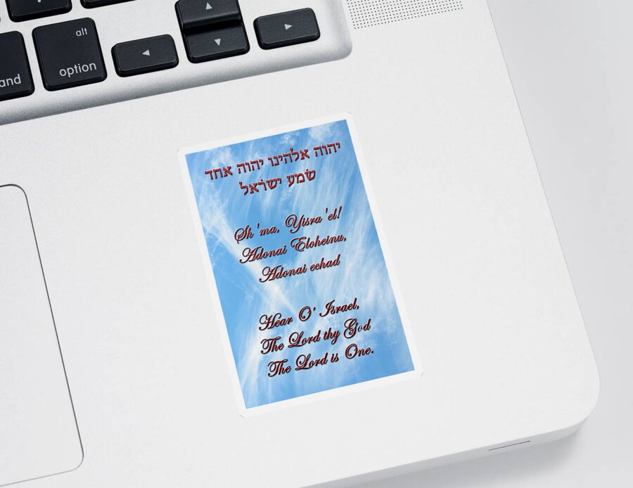 Shma Sticker featuring the photograph Shma Israel by Tikvah's Hope
