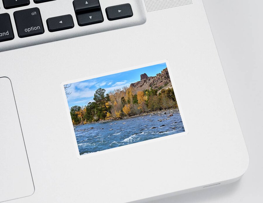 River Sticker featuring the photograph Shoshone River by Paul Freidlund