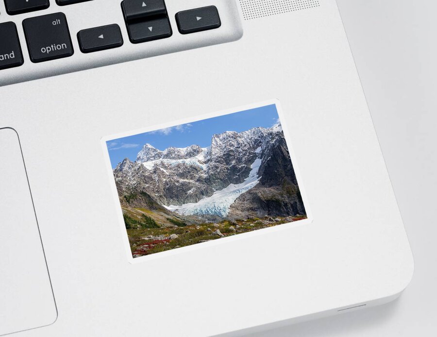 Mount Shuksan Sticker featuring the photograph Shuksan Glacier by Michael Rauwolf