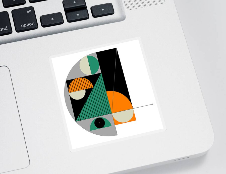Geometry Sticker featuring the digital art Simple geometry II by Andrei SKY