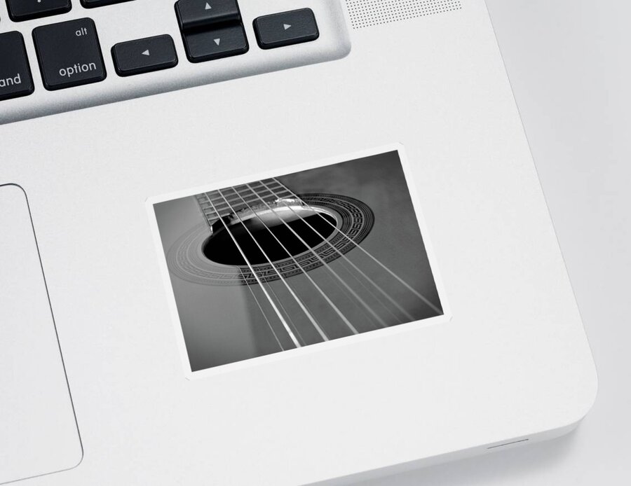 Spanish Guitar Sticker featuring the photograph Six Guitar Strings by Angelo DeVal