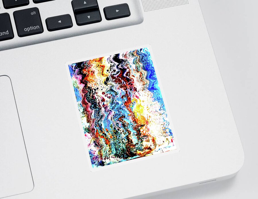 Colors Sticker featuring the painting Sizzle by Anna Adams