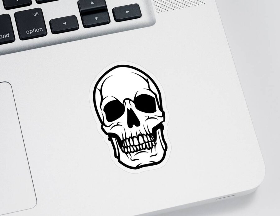 Stickers Autocollants PC portable Skull