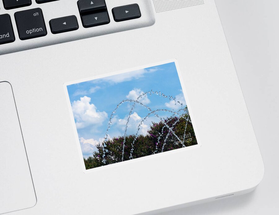Garden Sticker featuring the photograph Sky and Water Stopped In Motion by Amy Dundon
