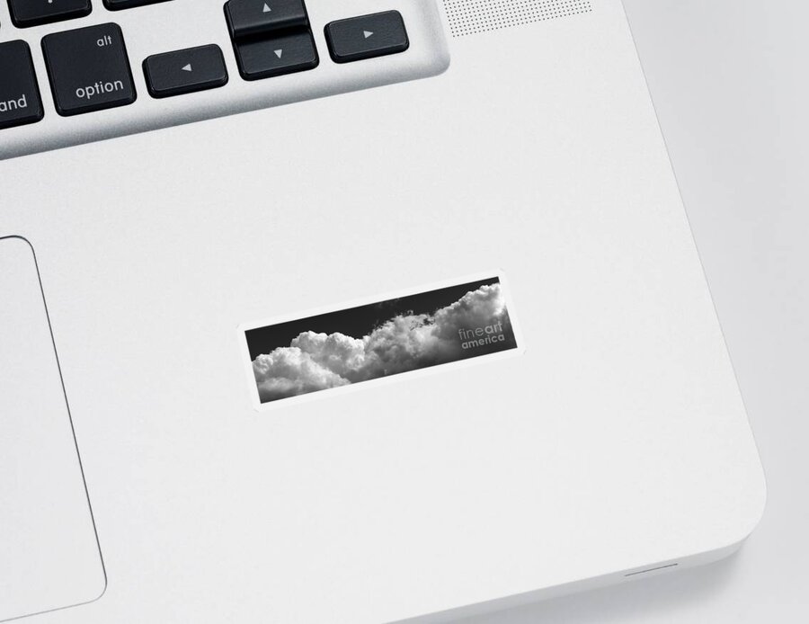 ​black And White Sticker featuring the photograph Skywide Clouds by Tony Lee