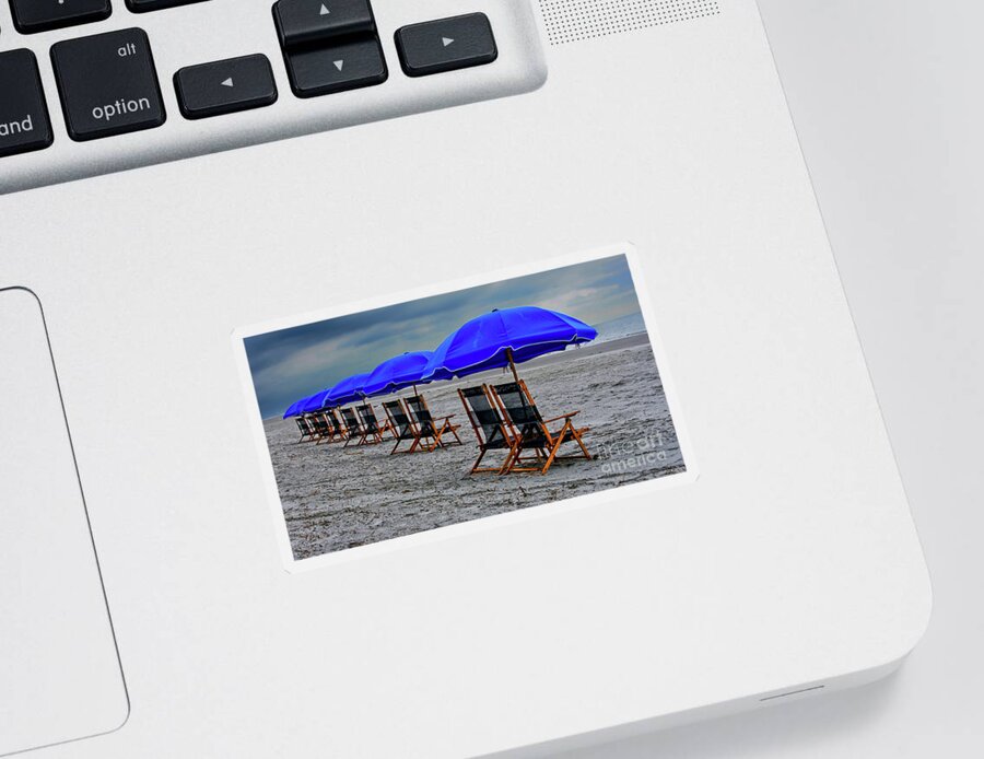 Beach Sticker featuring the photograph Slow Day at the Beach by Thomas Marchessault