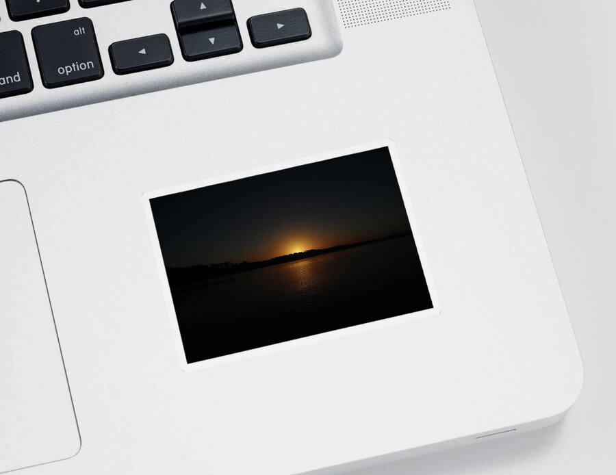 Lake Sticker featuring the photograph Small Look Lake Sunrise by Ed Williams