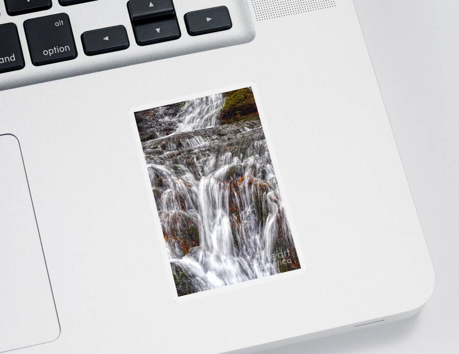 Waterfalls Sticker featuring the photograph Small Waterfalls 3 by Phil Perkins