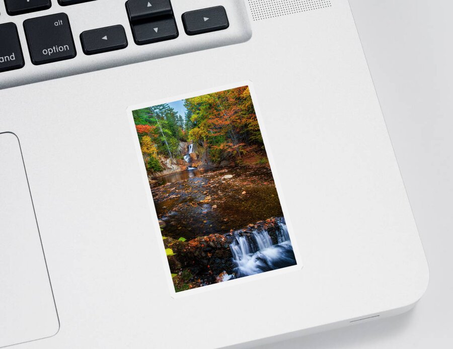 Smalls Falls Sticker featuring the photograph Smalls Falls by Mark Papke
