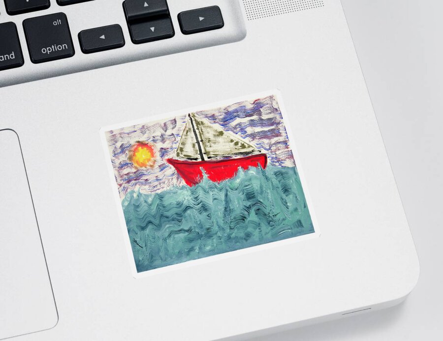 Breeze Sticker featuring the painting Smooth Sailing by David McCready