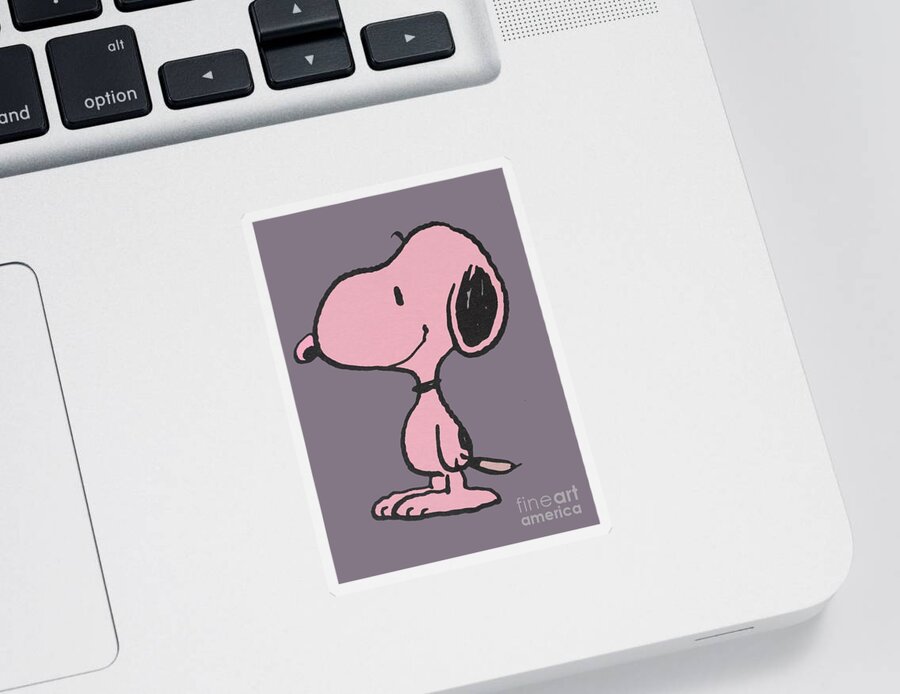Snoopy Art Sticker featuring the drawing Snoopy #3 by Vesna Antic