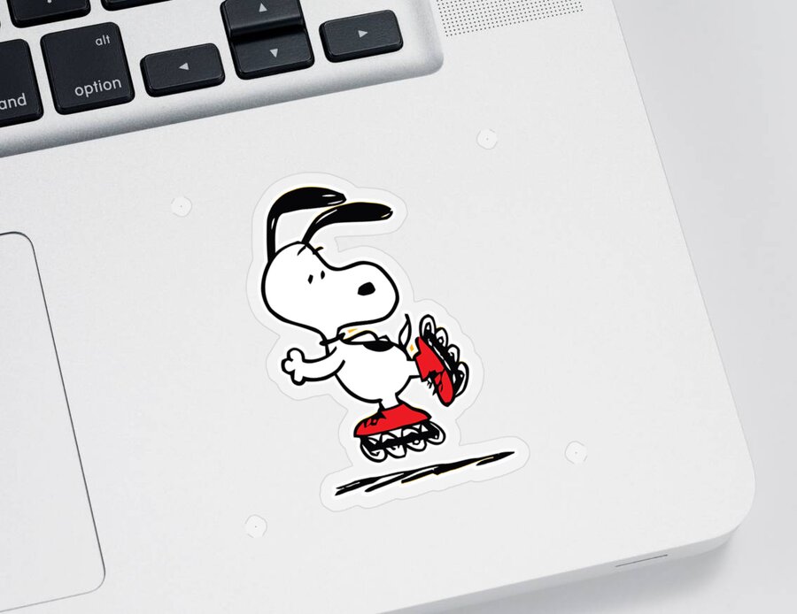 Snoopy Skating, Snoopy Sticker by Suddata Cahyo - Pixels