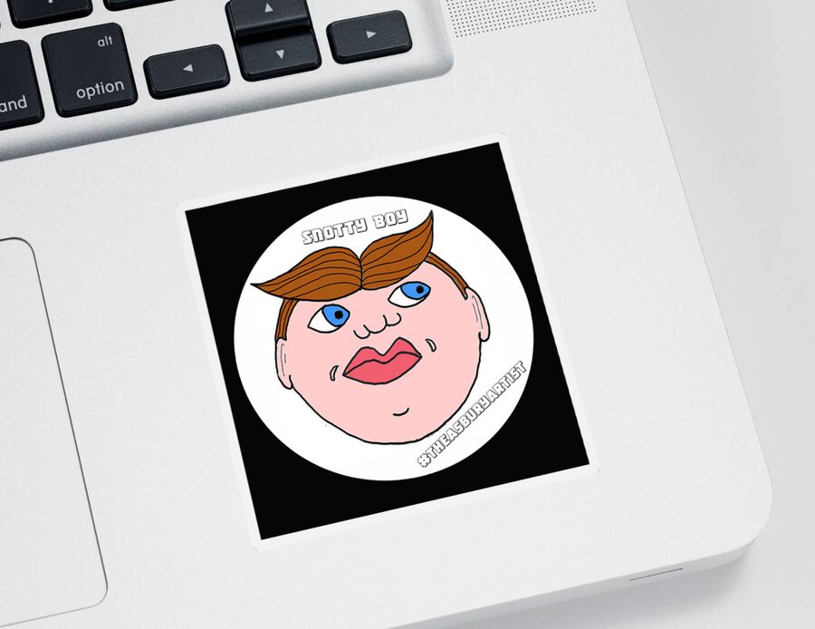 Tillie Sticker featuring the drawing Snotty Boy by Patricia Arroyo