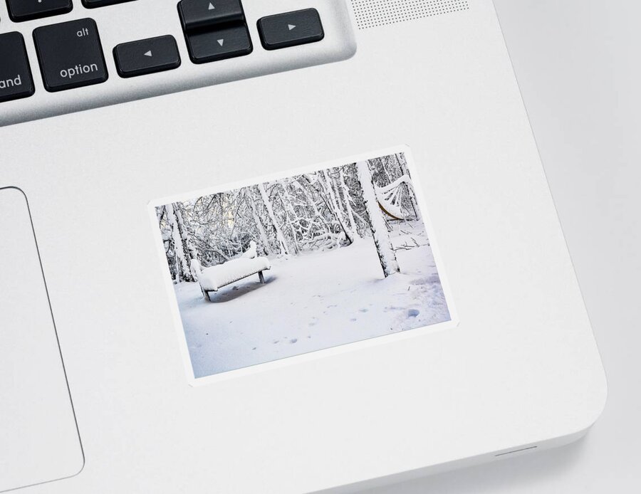 Snow Sticker featuring the photograph Snowed in Park by Addison Likins