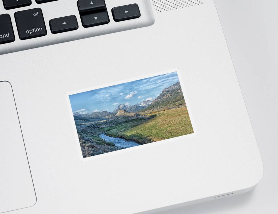 Yellowstone Sticker featuring the photograph Soda Butte by CR Courson