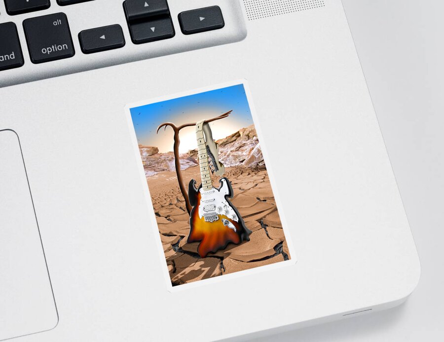 Fender Guitar Sticker featuring the photograph Soft Guitar 4 by Mike McGlothlen