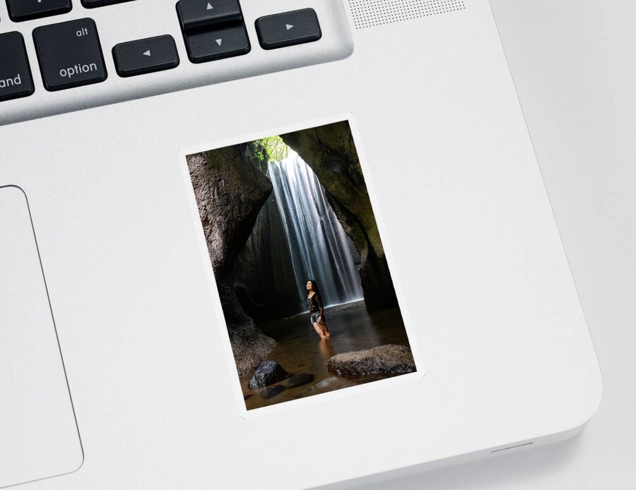 Tukad Cepung Sticker featuring the photograph Soliloquy - Tukad Cepung Waterfall, Bali, Indonesia by Earth And Spirit