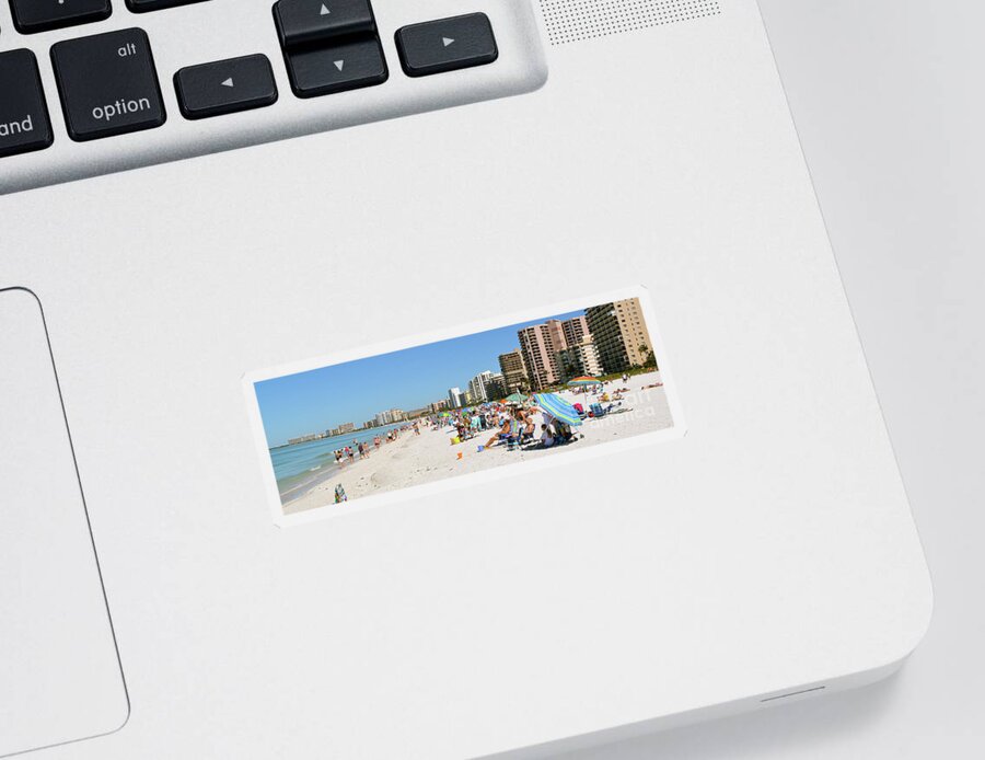 Marco Island Sticker featuring the photograph Marco Island South Beach - Billboard Version by Ron Long