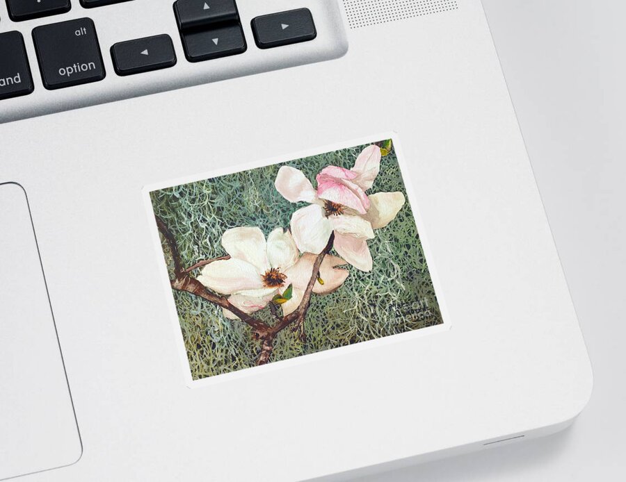 South Sticker featuring the painting Southern Dogwood by Merana Cadorette