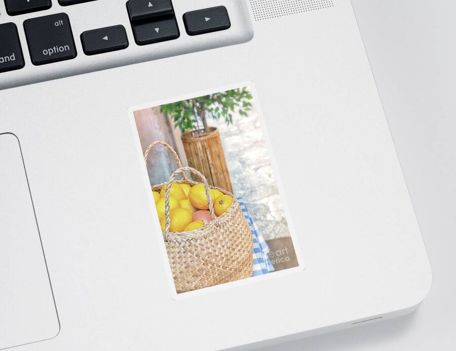 Lemons Sticker featuring the photograph Spanish Lemons by Becqi Sherman