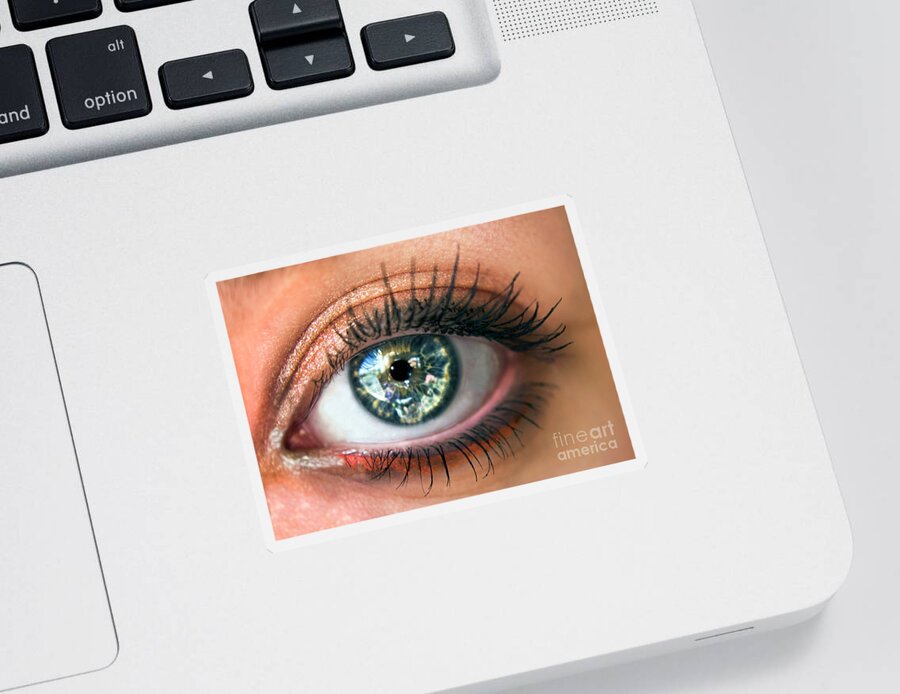 Eye Sticker featuring the photograph Sparkle in Her Eye by Shirley Dutchkowski
