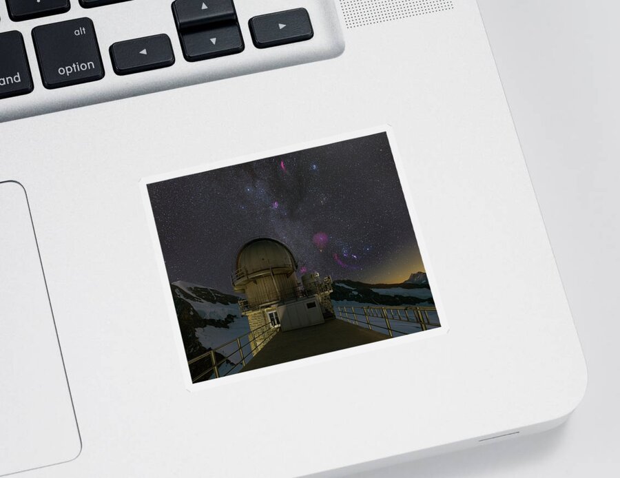 Astrophotography Sticker featuring the photograph Sphinx Observatory by Ralf Rohner