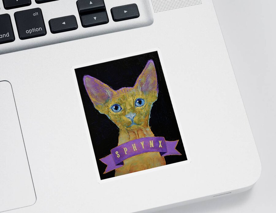 Art Sticker featuring the painting Sphynx by Michael Creese