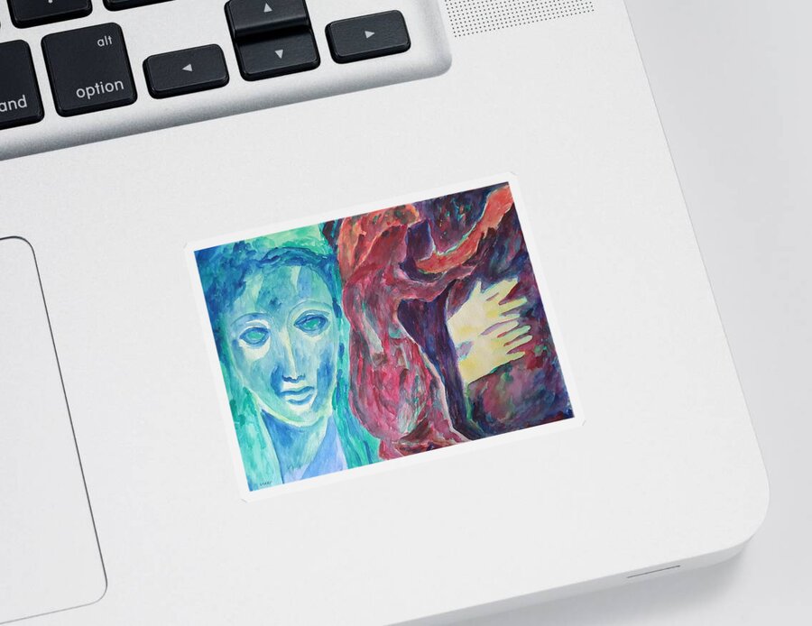 Masterpiece Paintings Sticker featuring the painting Spinning Destiny by Enrico Garff
