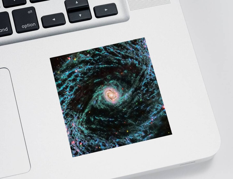 Deep Space Sticker featuring the photograph Spiral Galaxy NGC 1433 by Dale Kauzlaric