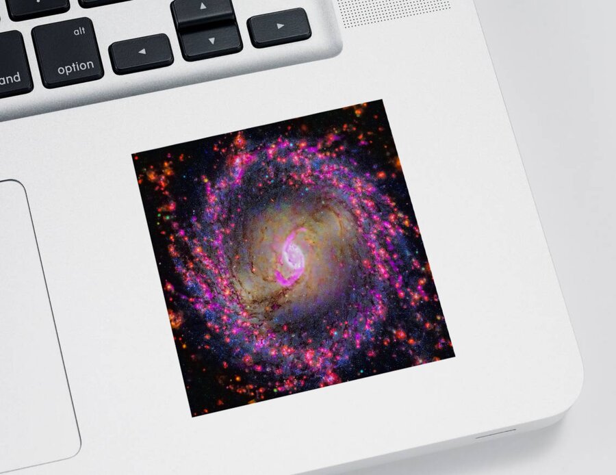 Deep Space Sticker featuring the photograph Spiral Galaxy NGC 3351 by Dale Kauzlaric