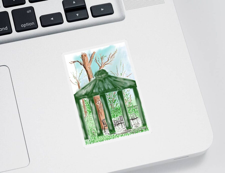 Nature Sticker featuring the digital art Spirit of This Place by Bethany Beeler