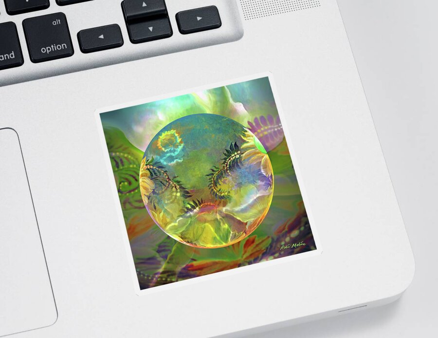  Sphere Art Sticker featuring the digital art Spring Dreams by Robin Moline