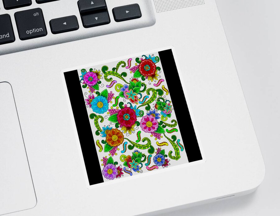 Flowers Sticker featuring the digital art Spring Flowers by G Lamar Yancy