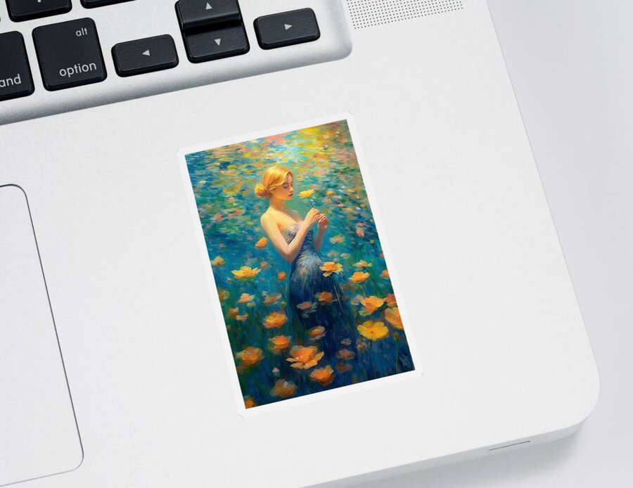 Flowers Sticker featuring the digital art Spring Flowers by Jackson Parrish