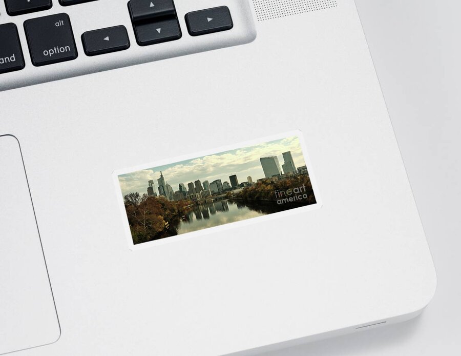 Spring Garden Panorama Fall Philadelphia Philly Landscape Cityscape Sticker featuring the photograph Spring Garden at Fall by Paul Watkins