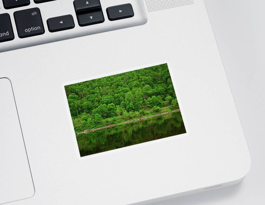 Spring Green Along The Delaware River Sticker featuring the photograph Spring Green Along the Delaware River by Raymond Salani III