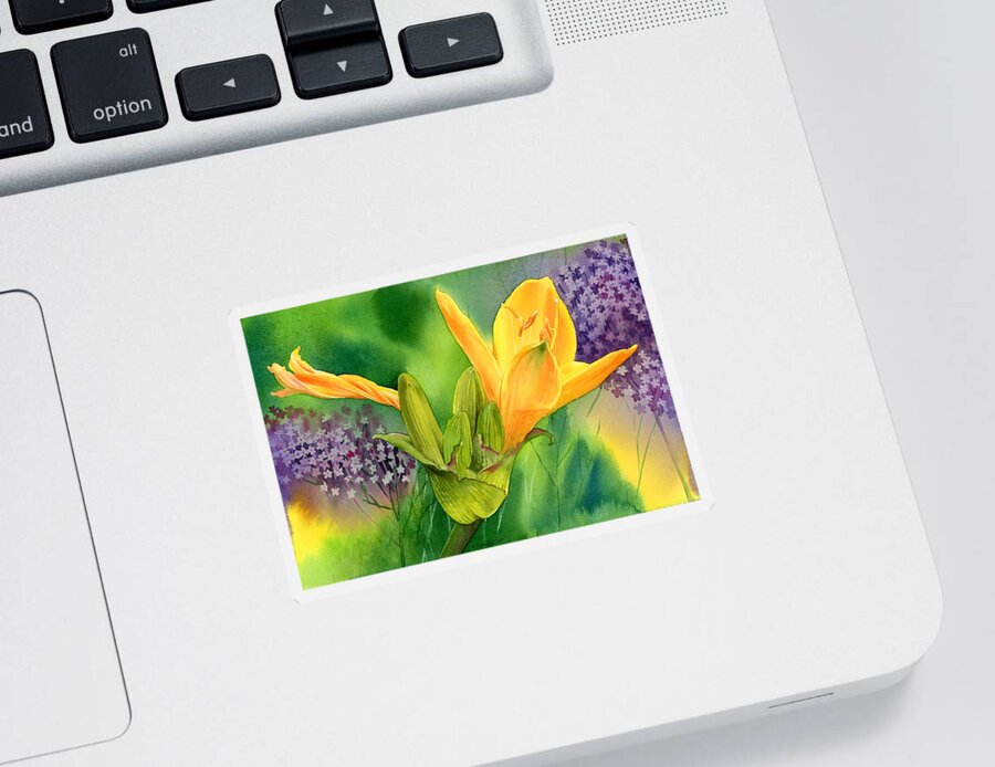 Lily Sticker featuring the painting Spring Melody by Espero Art