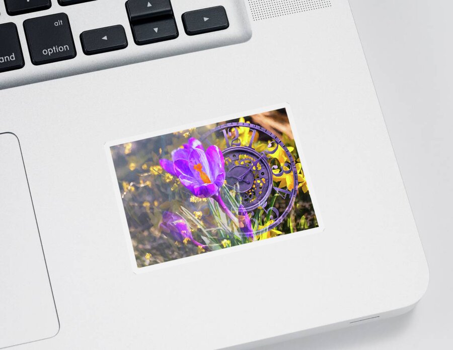 Daffodils Sticker featuring the digital art Springtime 7 by LGP Imagery