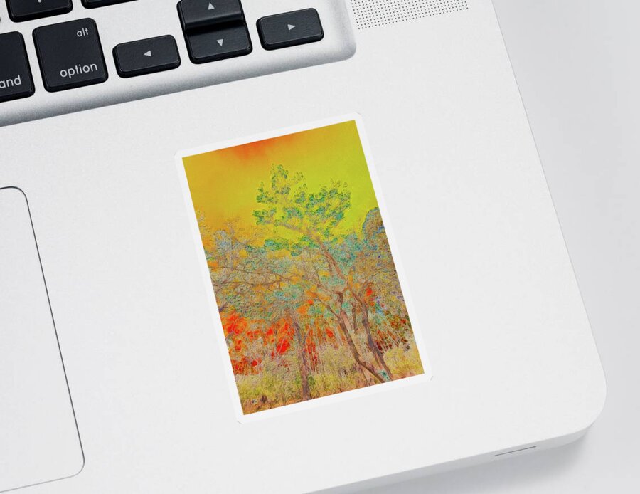 Spring Colors Sticker featuring the digital art Springtime Sunset by Kevin Lane