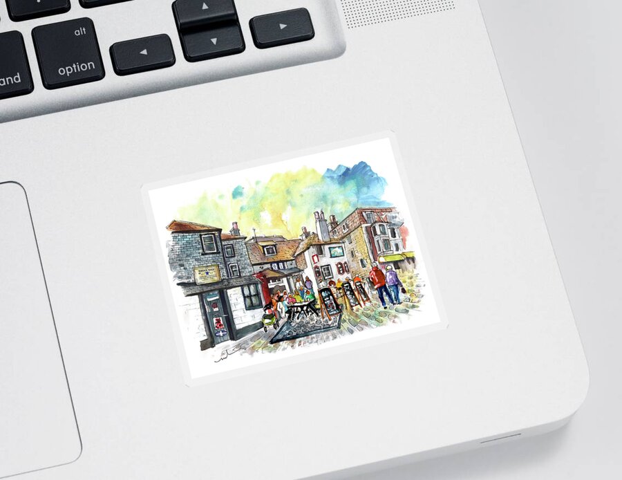 Travel Sticker featuring the painting St Ives 03 by Miki De Goodaboom